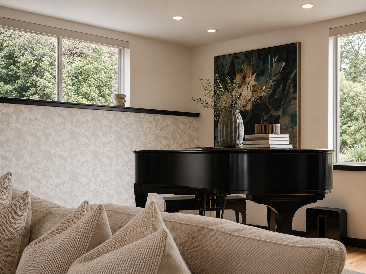 Beck Road Residence — grand piano as anchor