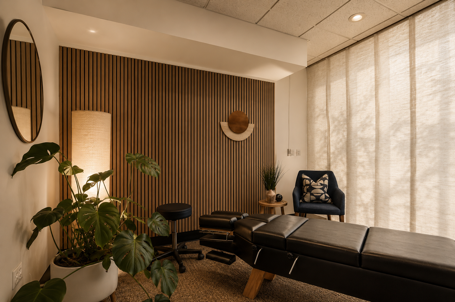LUX Chiropractic private treatment room